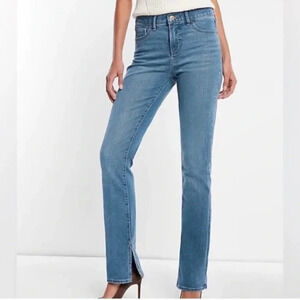 House of Harlow 1960 | Super High Rise Straight Leg Split Hem Jeans - Size 29